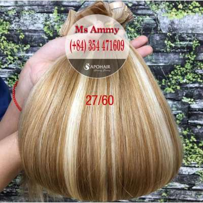 Mix color 100% Vietnamese virgin human hair cuticle alligned hair