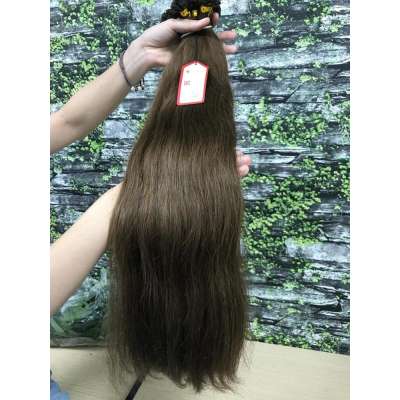 Flat-tip straight keratin hair extension wholesale price Brazilian hair virgin cuticle alligned hair